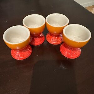 NWT le creuset egg cups 4 flame